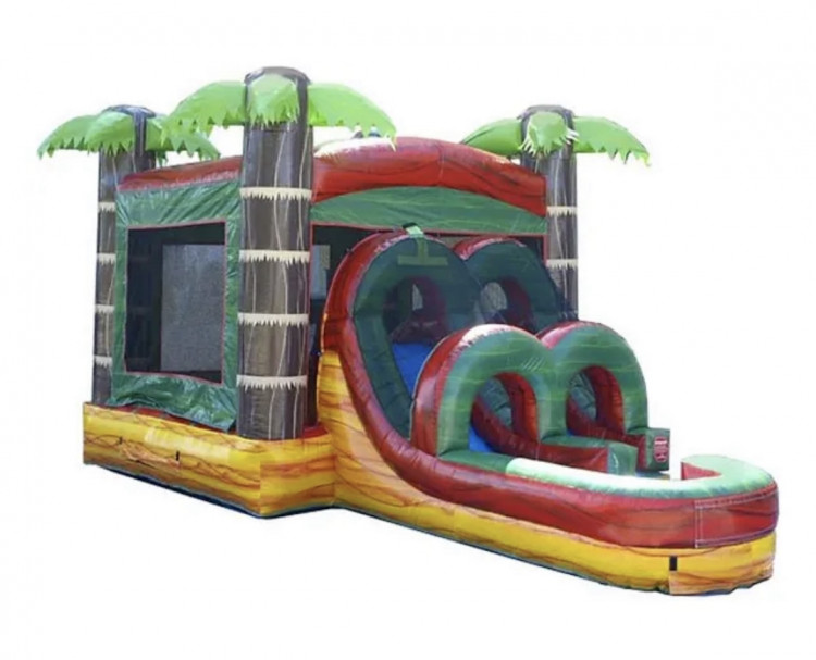 Tropical Bounce House Combo- Wet or Dry Slide