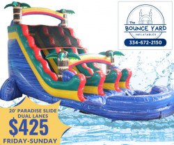 20ft Double Lane Paradise Slide Wet or Dry